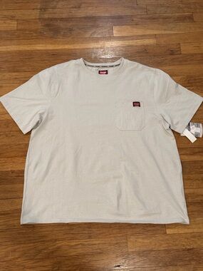 Wrangler Men’s Short Sleeve Pocket Tee — Light Cream